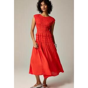 J. Crew Red Midi Dress